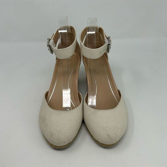 Vionic Women's White Ankle Strap Espadrille Wedge Sandals Size 9 Summer Boho - Picture 5 of 14